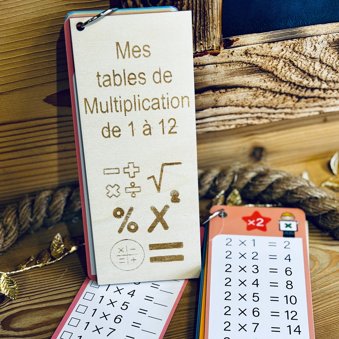 Tables de Multiplications format poche de 1à12