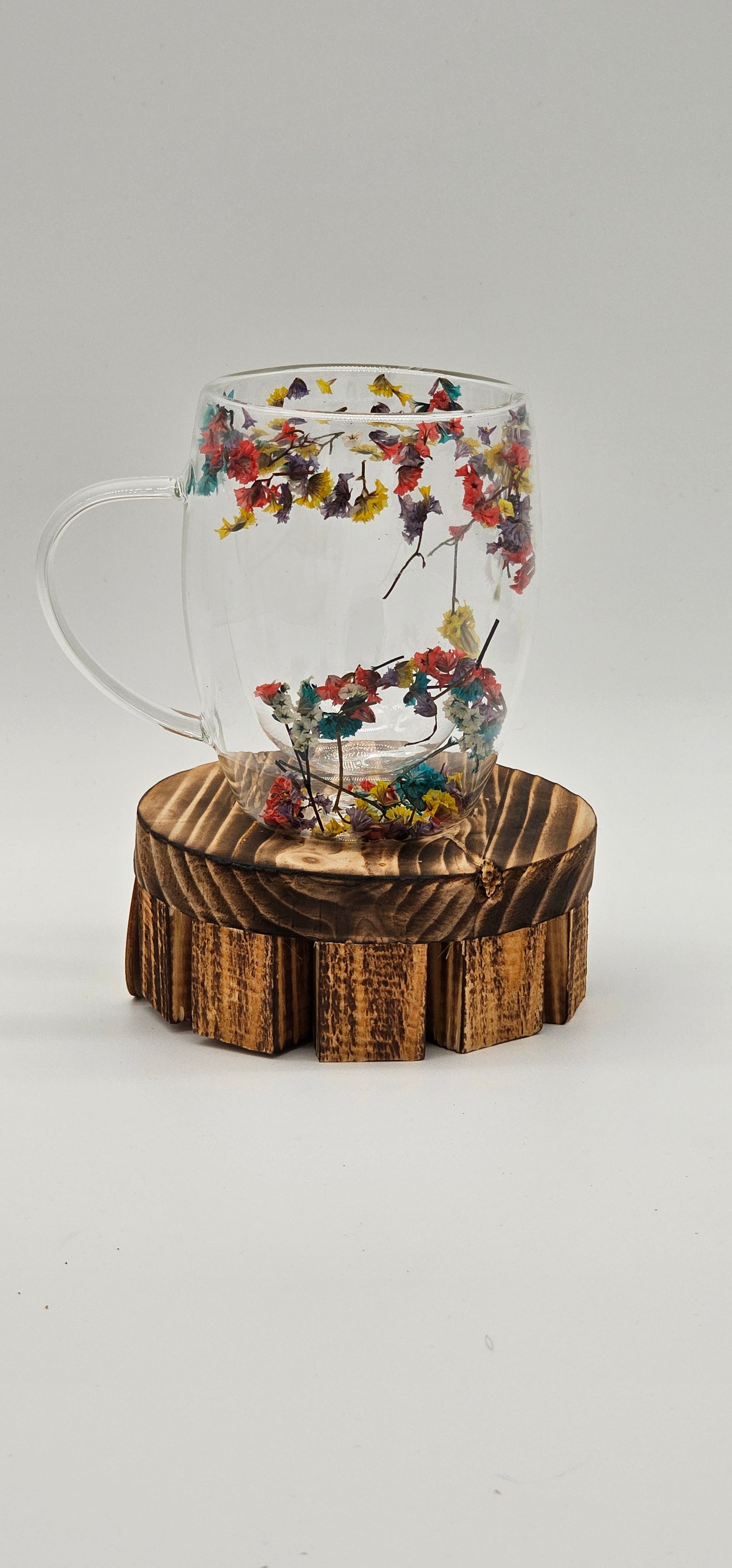 Mug Fleuri en Verre à double paroi