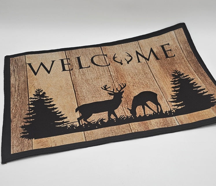 Tapis sérigraphie tête de cerf