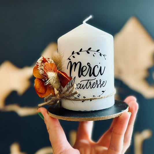 Bougie décorative personnalisée